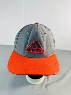 Adidas Climalite Hat Cap Flex Stretch Fitted Gray Mesh 3 Stripe Logo Size 12-14 - Image 1 of 4