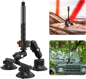 Support Voiture Aspiration pour Insta360 X5, Support Ventouse avec Selfie Stic Invisible - Photo 1 sur 7