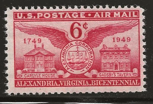 US Scott #C40, Single 1949 Air Mail 6c FVF MNH - Picture 1 of 1
