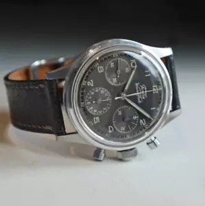 FORTIS Wandfluh Chronograph 1940s Mechanical Ref.4175 Cal.Venus152 SS 37mm watch - Picture 1 of 16