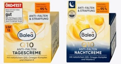 Crema facial de día BALEA Q10 50 ml + crema facial de noche 50 ml. Aprieta antiarrugas Foto 1 de 4