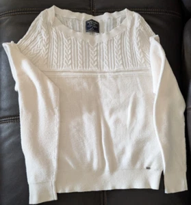 Abercrombie& Fitch Reg (M) Size Off White Thin Women Sewater - Picture 1 of 16