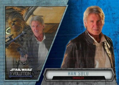 Han Solo 2016 Topps Star Wars Evolution Blue Lightsaber Parallel #45  nsc2 - Image 1 of 2