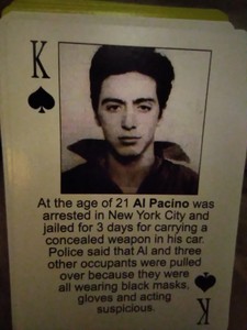 RARE 2003 STARZ BEHIND BARZ AL PACINO PLAYING CARD ~ MUG SHOT ~ THE GODFATHER