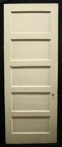 4 available 30"x84" Antique Vintage Old Wood Wooden Interior Doors 5 Flat Panel Cover