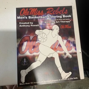 Ole Miss Rebel Mens Basketball COLORING BOOK 2020 NEW - Picture 1 of 8
