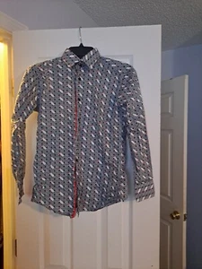 Boys Red, Black And White Shirt Size 14 - Picture 1 of 2