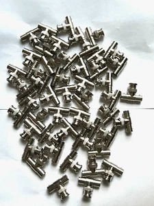 100 PCS BNC TEE MALE TO 2 FEMALE SECURITY CCTV CAMERA VIDEO SPLITTER ADAPTER - Picture 1 of 1