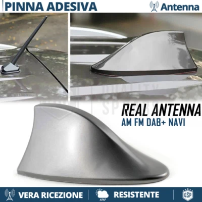Antenna PINNA DI SQUALO Grigia PER Mini F55 F56 Adesiva Vera Ricezione AM-FM-DAB - Immagine 1 di 4