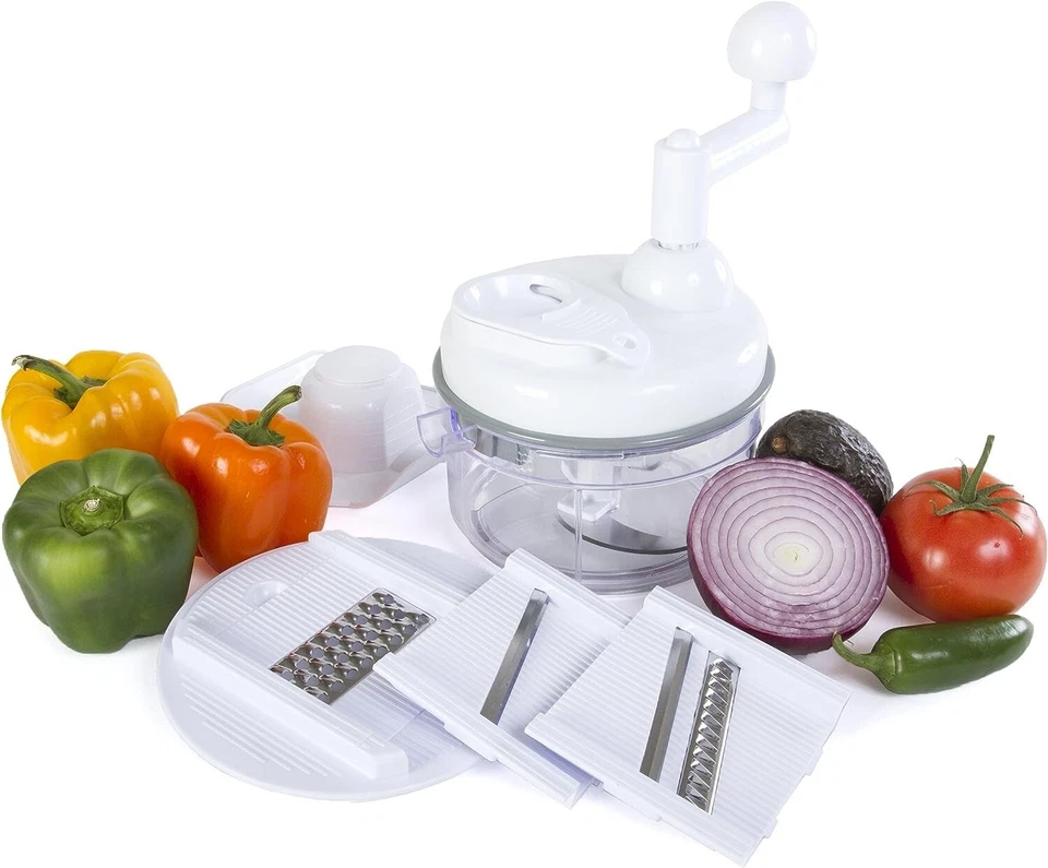 Food Chopper Miracle 4 in 1 Salsa Maker Mixer Blender Salad Spinner