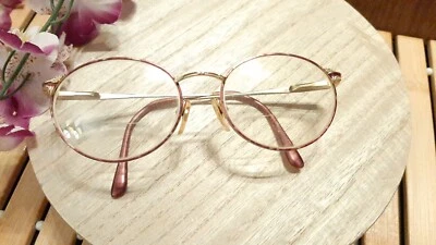 Gafas/marco de anteojos vintage con borde dorado carey 53 17 para mujer Foto 1 de 4