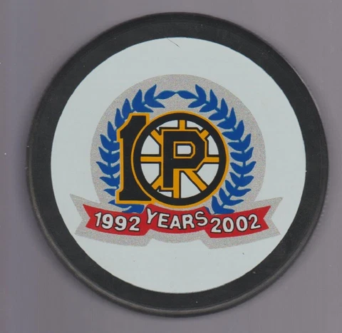 AHL PROVIDENCE BRUINS 10th ANNIVERSARY 1992-2002 PUCK #TR3819 - LAST1 Cover