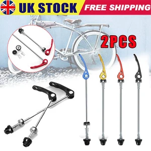 1 Pair Bicycle Skewers MTB Road Bike Quick Release Wheel Hub Skewer Front & Rear - Picture 1 of 48