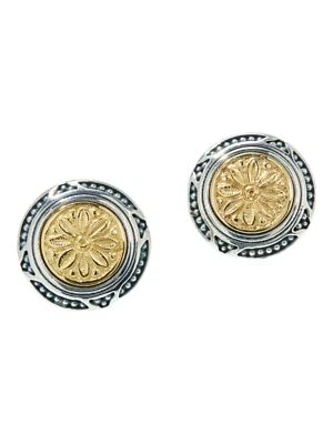 Konstantino Dome Sterling Silver and 18k Gold Earrings SKKJ709-130 MSRP $670 - Image 1 of 3