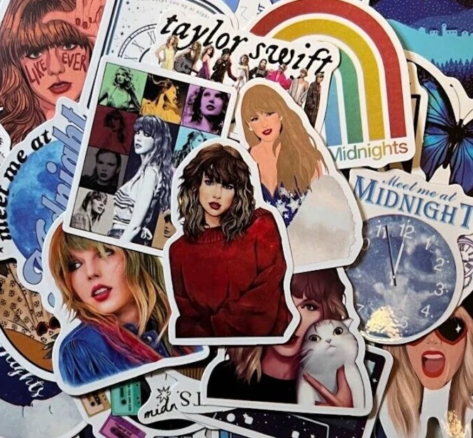 100 Piece Taylor Swift Stickers Party Favors , Water Bottle, Decor, Music