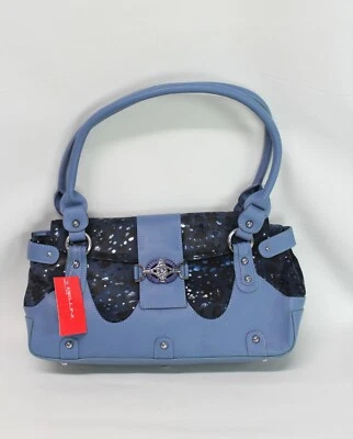 Bolso de mano Bellini Bobcat de cuero azul para mujer Foto 1 de 4
