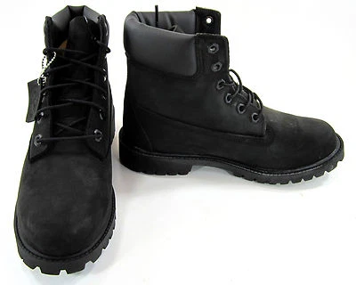 Timberland Botas 6 Pulgadas Premium Juniors Negro Zapatos Hombres 6 Mujeres 8 Foto 1 de 4