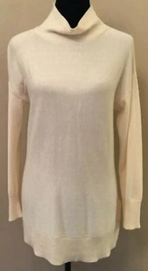 Soft Surroundings Womens Tunic Sweater Size PXS Ivory Mock Neck Drop Sleeve - Picture 1 of 11