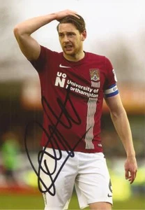 NORTHAMPTON: ASH TAYLOR SIGNED 6x4 ACTION PHOTO+COA - Picture 1 of 1