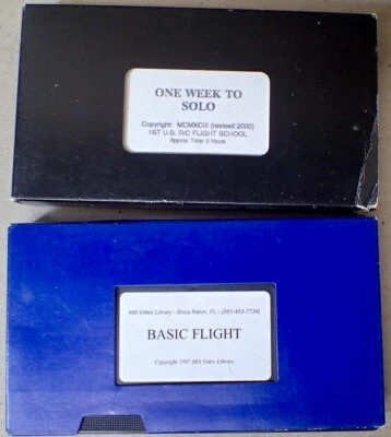 (2) vintage Flight School Training Video Tapes Basic & One Week To Solo - Image 1 of 4