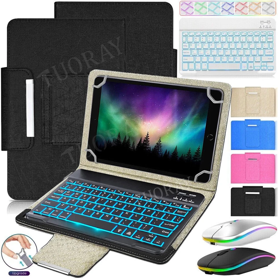 For Google Pixel Tablet 2023 11.0" Universal Case with Backlit Keyboard Mouse UK - Image 1 of 4