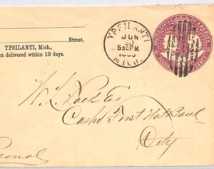 USA Stationery Cover 2c 1892 COLUMBUS (1893) *Ypsilanti* Michigan Duplex XU142 - Picture 1 of 8