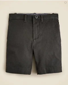 Crewcuts Boy Bleecker Short Sz 8 Elastic Waist Faded Black Cotton Pocket Chino - Picture 1 of 2