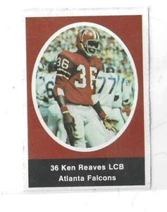1972 Sunoco NFL Action Player Stamps Ken Reaves Atlanta Falcons NFC - Bild 1 von 1