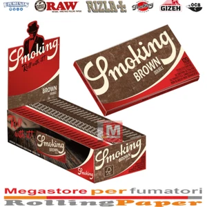 Cartine Smoking Brown Corte Doppie – Naturali Senza Cloro – 25 Libretti Marroni - Photo 1 sur 1
