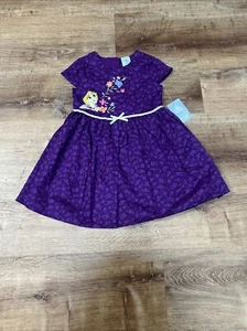 Disney Princess Rapunzel Embroidered Flower Dress Size 5/6 Girls - Picture 1 of 4