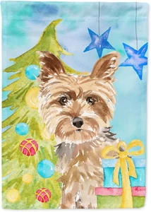 Caroline'S Treasures CK1854GF Christmas Tree Yorkie Yorkshire Terrier Garden Fla - Picture 1 of 12