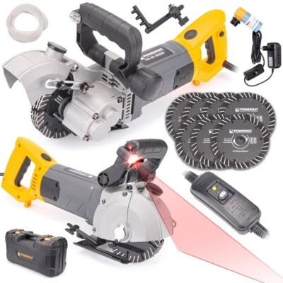 POWERMAT Laser Mauernutfräse Fugenfräse Mauerfräse Schlitzfräse Nutfräse Wandfräse 3000W