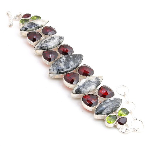 VALENTINO Top Bella Multi Pietre Handmade Gemstone Bracciale Gioielli Misura 8 pollici