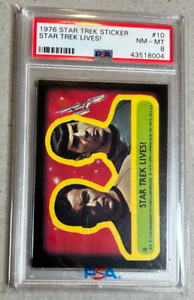 1976 Topps Star Trek Sticker #10 Star Trek Lives PSA 8 POP 26 Only Three HIGHER