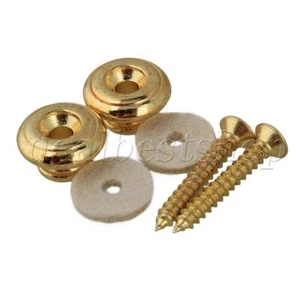 Guitar Strap Buttons in Chrome For Acoustic Electric Guitar Classical Guitar - Picture 1 of 3