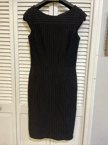 Antonio Melani Women's Dress Sz 4 Black Sleeveless 38” Length A63 - Picture 1 of 11