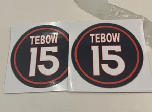 (2) Calcomanías adhesivas de parachoques Tim Tebow #15 4x4 - Cantidad disponible - Imagen 1 de 4