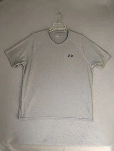 Under Armour Camicia Uomo XL Grigio Manica Corta Heat Gear Maglione Girocollo Sciolto - Foto 1 di 11