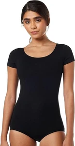 Capezio Women's Classic Short Sleeve Leotard, Black, L - Picture 1 of 3