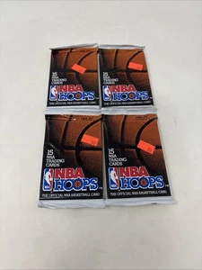 4 Pack Lot NBA Hoops Series 1 Factory Sealed Basketball Cards  1991-92 - Picture 1 of 2