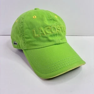 Cappello berretto baseball regolabile Lacoste verde lime 00 logo Gator fibbia cinturino - Foto 1 di 13