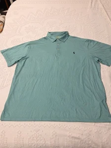 Ralph Lauren Men's Polo Shirt Size 3XL Tall Green Black Horse - Picture 1 of 8