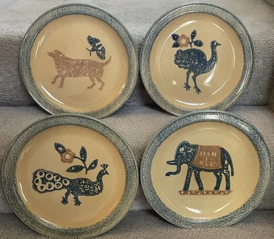 Pfaltzgraff America 1983 Limited Edition Set Of 4 Stoneware Chargers EUC - Image 1 of 4