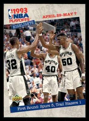 1993  Upper Deck First Round #183 San Antonio Spurs / Portland Trail Blazers - Image 1 of 2