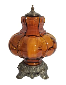 Vintage Hurricane Lamp Mid Century Modern Table Lamp / Night Light " Tall - Picture 1 of 8