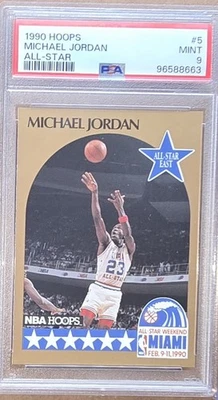 MICHAEL JORDAN ALL-STAR WEEKEND INSERT CARD - PSA 9 MINT - 1990 HOOPS-BASKETBALL - Image 1 of 2