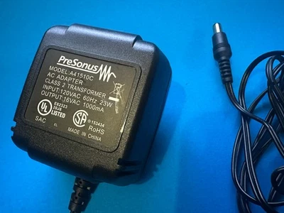 Adaptador de CA Original PreSonus Modelo A41510C (Niles) 16V 1000Ma Foto 1 de 2