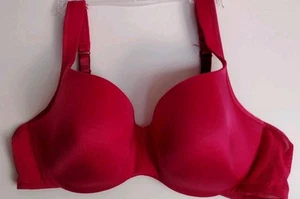 SERENADA 44C CHERRY PINK FULL FIGURE COVERAGE LIGHTLY LINED UW WIDE STRAPS BRA - Picture 1 of 16