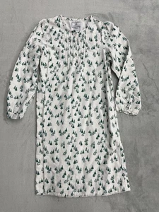 Petite Plume Nachthemd Mädchen Größe 6 weiß grün Weihnachtsbaummuster Pyjama - Bild 1 von 6