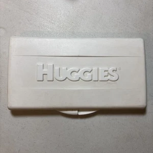 Vintage Huggies Baby Diaper Wipes Travel Size Case Empty Container Rare - Picture 1 of 2